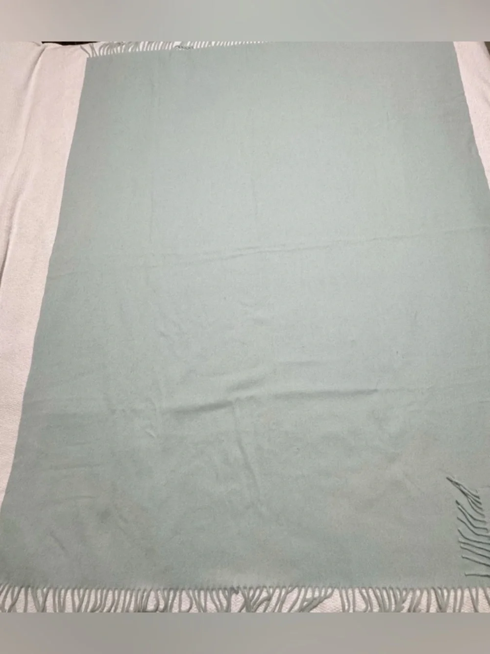 Patmos Throw By Alicia Adam’s Alpaca Blanket Cover Shawl in Aqua Solid Color